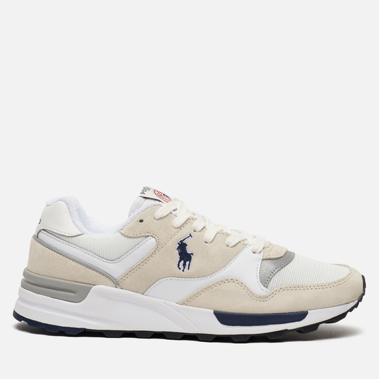 Мужские кроссовки Polo Ralph Lauren Trackster Pony Suede/Leather/Mesh White/Navy Polo Pony