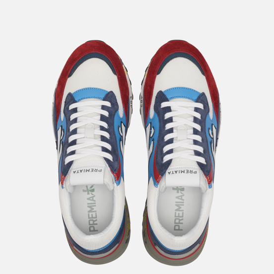 Мужские кроссовки Premiata Django 4686 White/Red/Navy