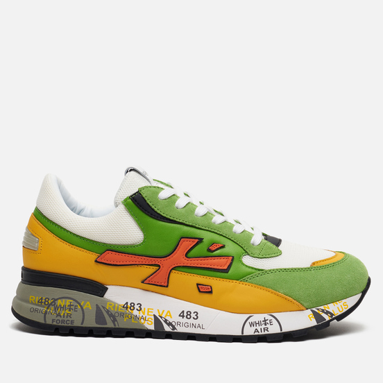 Мужские кроссовки Premiata Django 4687 Green/White/Yellow