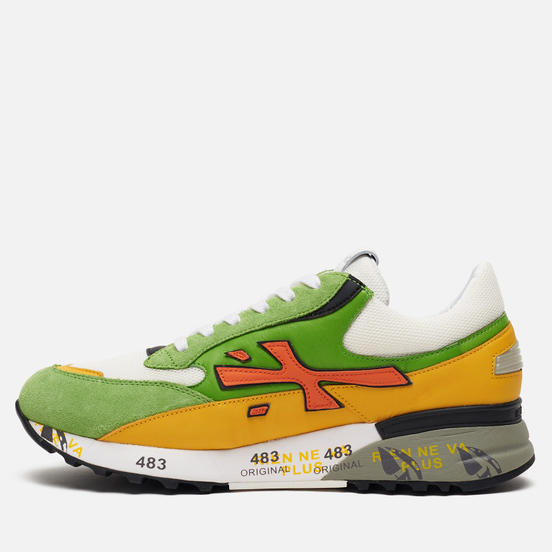Мужские кроссовки Premiata Django 4687 Green/White/Yellow