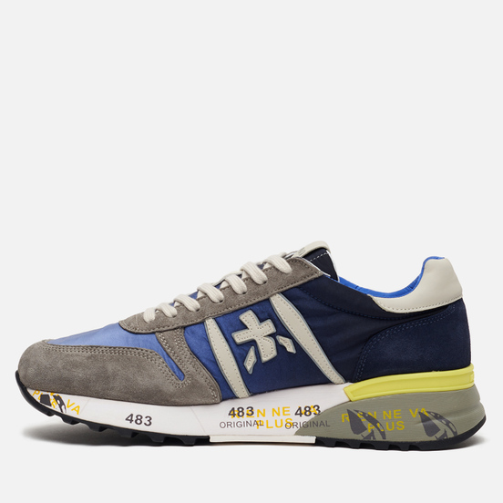 Мужские кроссовки Premiata Lander 4587 Navy/Grey