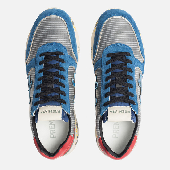 Мужские кроссовки Premiata Mick 4018 Blue/Grey/Red