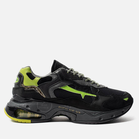 Мужские кроссовки Premiata Sharky 014 Black/Volt