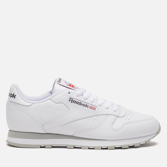 Мужские кроссовки Reebok Classic Leather White/Light Grey