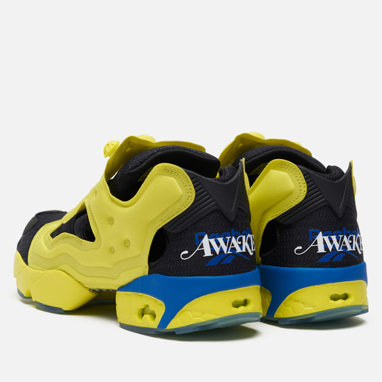 Кроссовки Reebok x Awake NY Instapump Fury OG Black/Vital Blue/Solar Green