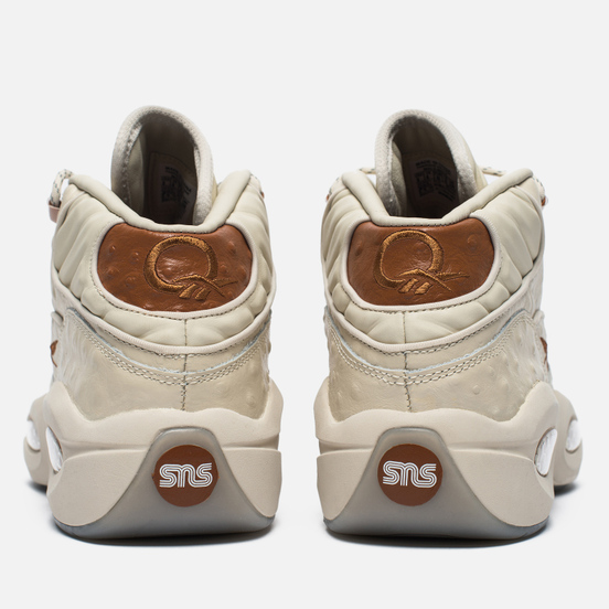 Мужские кроссовки Reebok x Sneakersnstuff Question Mid Paper White/Brown Malt