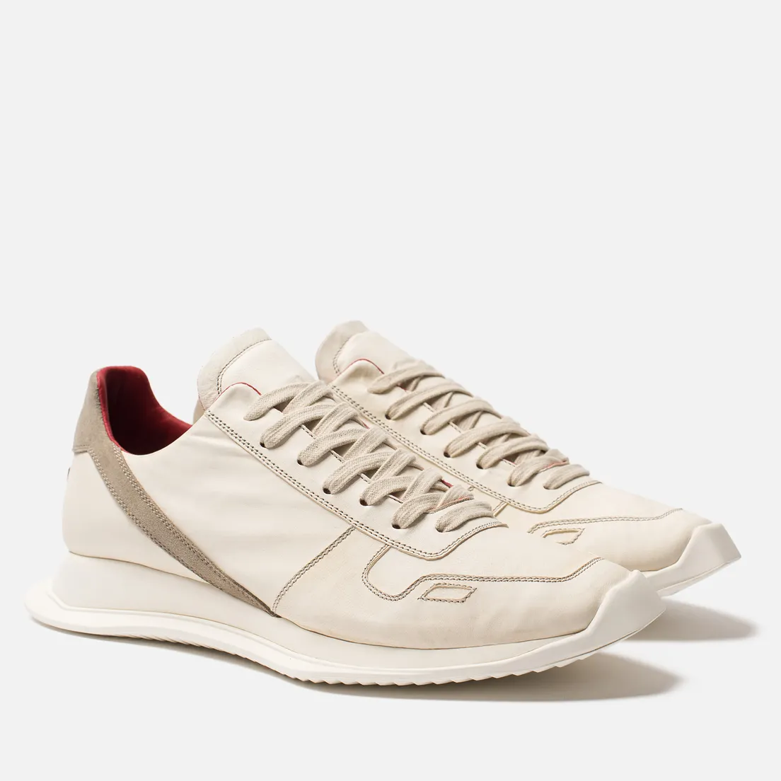 Rick Owens Мужские кроссовки New Vintage Runner Lace Up Parchment Combo