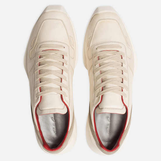Мужские кроссовки Rick Owens New Vintage Runner Lace Up Parchment Combo Milk/Pearl