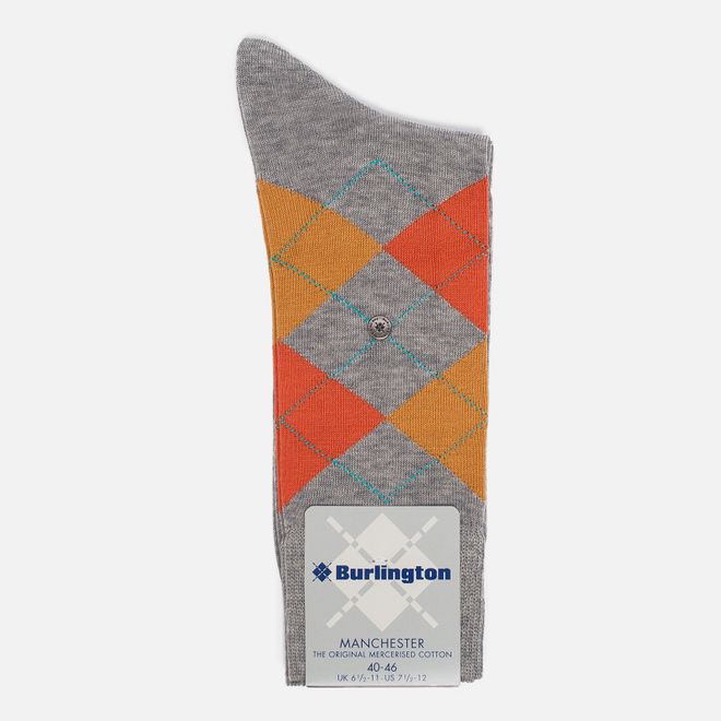Носки Burlington Manchester Grey/Orange/Cream