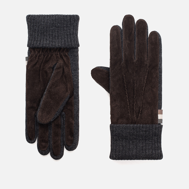 Перчатки Aquascutum Vector Suede Knitted Brown