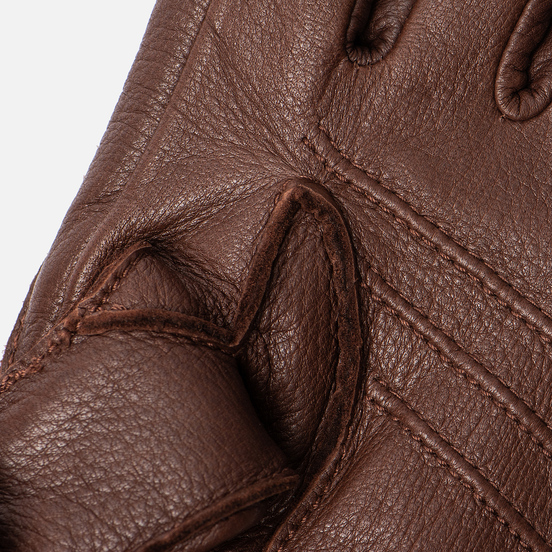Мужские перчатки Hestra Deerskin Primaloft Ribbed Chocolate