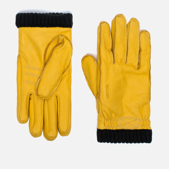 Мужские перчатки Hestra Deerskin Primaloft Ribbed Yellow
