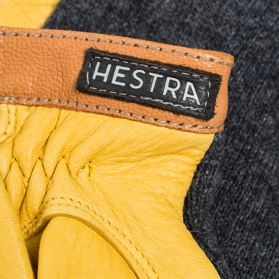 Мужские перчатки Hestra Deerskin Wool Tricot Grey/Yellow