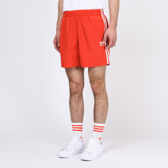 Мужские шорты adidas Originals 3-Stripe Swim Lush Red