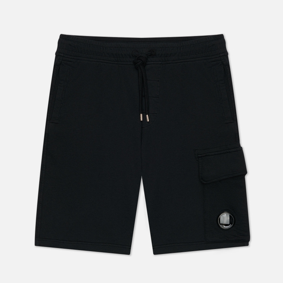 Мужские шорты C.P. Company Garment Dyed Light Fleece Lens Black