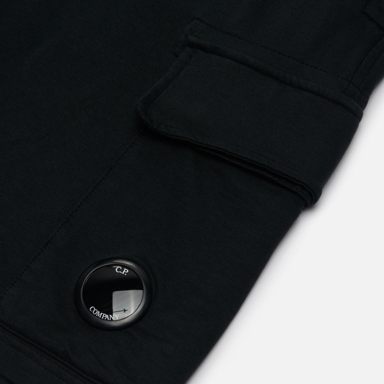 Мужские шорты C.P. Company Garment Dyed Light Fleece Lens Black