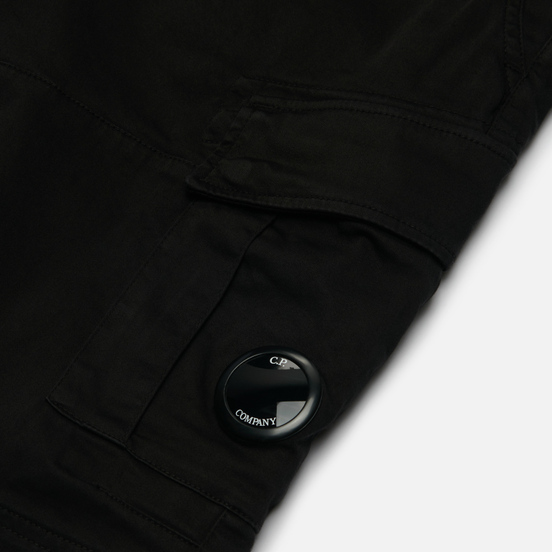 Мужские шорты C.P. Company Garment Dyed Stretch Sateen Cargo Black