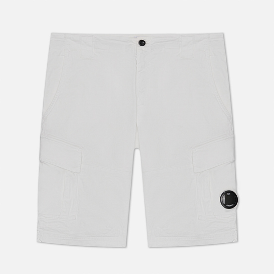Мужские шорты C.P. Company Garment Dyed Stretch Sateen Cargo Gauze White