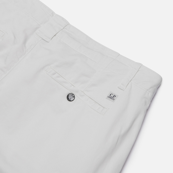 Мужские шорты C.P. Company Garment Dyed Stretch Sateen Cargo Gauze White