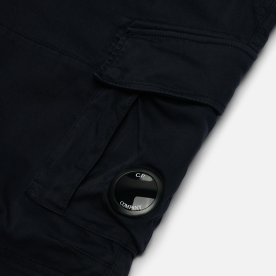 Мужские шорты C.P. Company Garment Dyed Stretch Sateen Cargo Total Eclipse