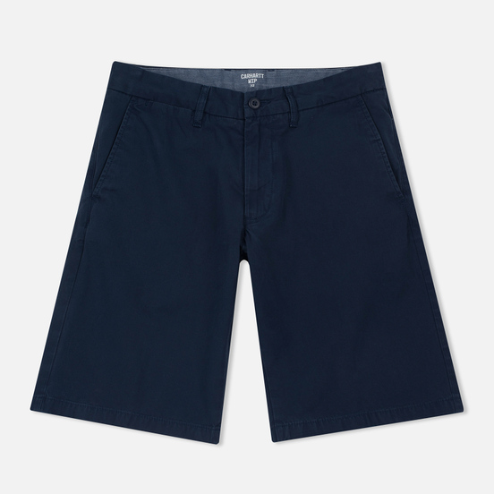 Мужские шорты Carhartt WIP Johnson Twill 7 Oz Blue Garment Dyed