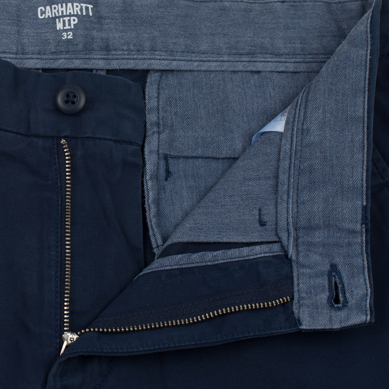 Мужские шорты Carhartt WIP Johnson Twill 7 Oz Blue Garment Dyed