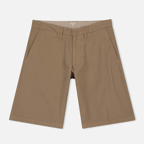 Мужские шорты Carhartt WIP Johnson Twill 7 Oz Leather Garment Dyed
