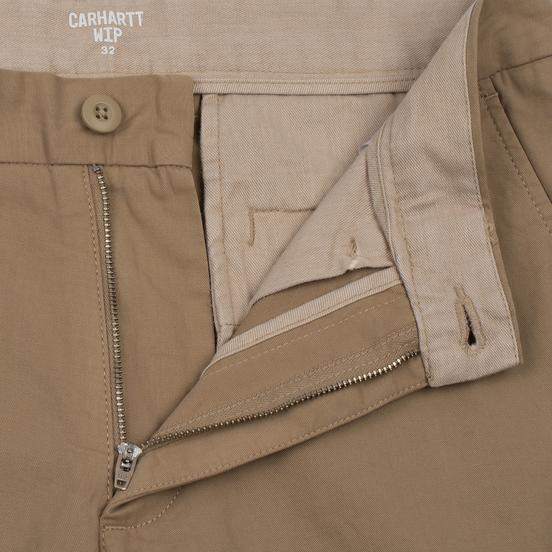 Мужские шорты Carhartt WIP Johnson Twill 7 Oz Leather Garment Dyed