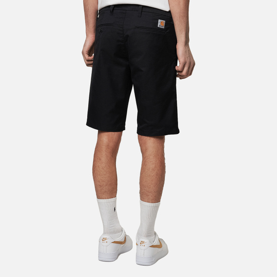 Мужские шорты Carhartt WIP Sid 8.6 Oz Black Rinsed