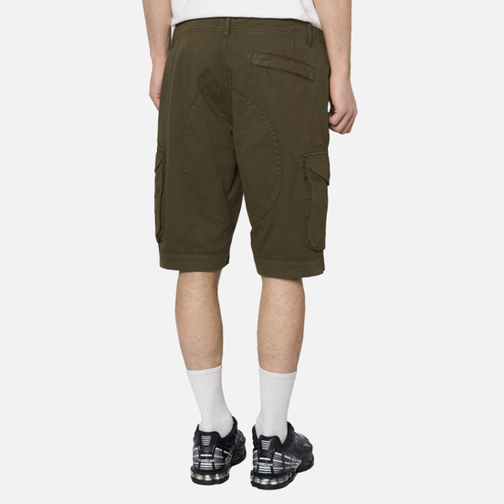 Мужские шорты MA.Strum Garment Dyed Cargo Dark Khaki Green