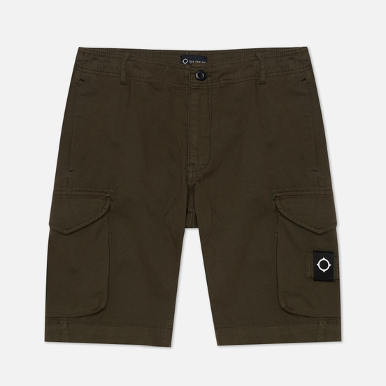 Мужские шорты MA.Strum Garment Dyed Cargo Dark Khaki Green