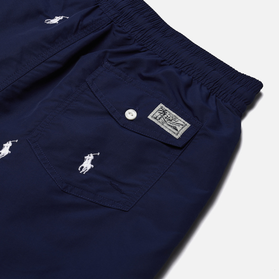 Мужские шорты Polo Ralph Lauren Traveler Swim Fall Royal/White All Over Print Pony