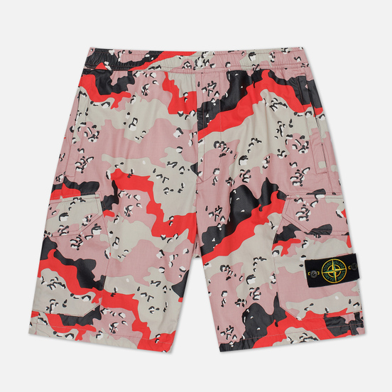 Мужские шорты Stone Island 3C+PU Desert Camo Plaster