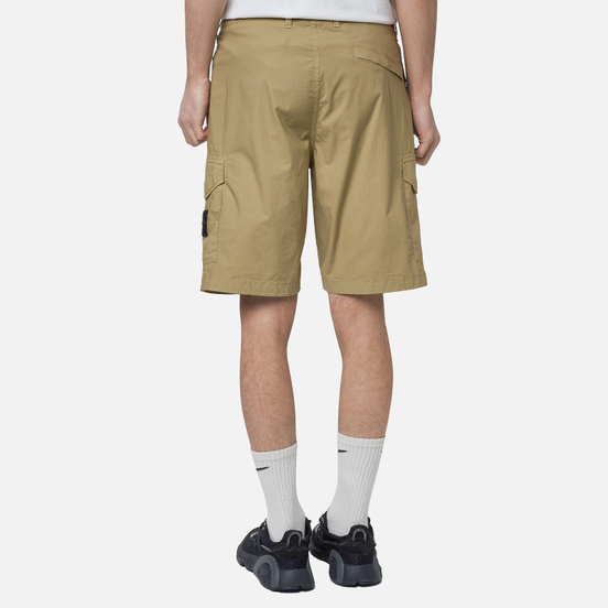 Мужские шорты Stone Island Cargo Stretch Cotton Gabardine Corteccia