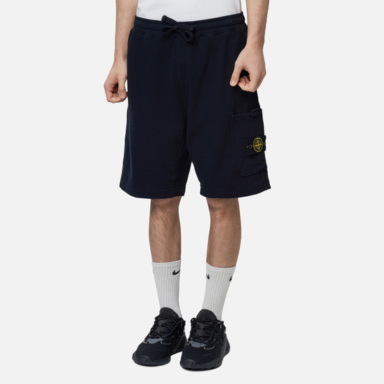 Мужские шорты Stone Island T.CO+OLD Fleece Regular Fit Navy Blue