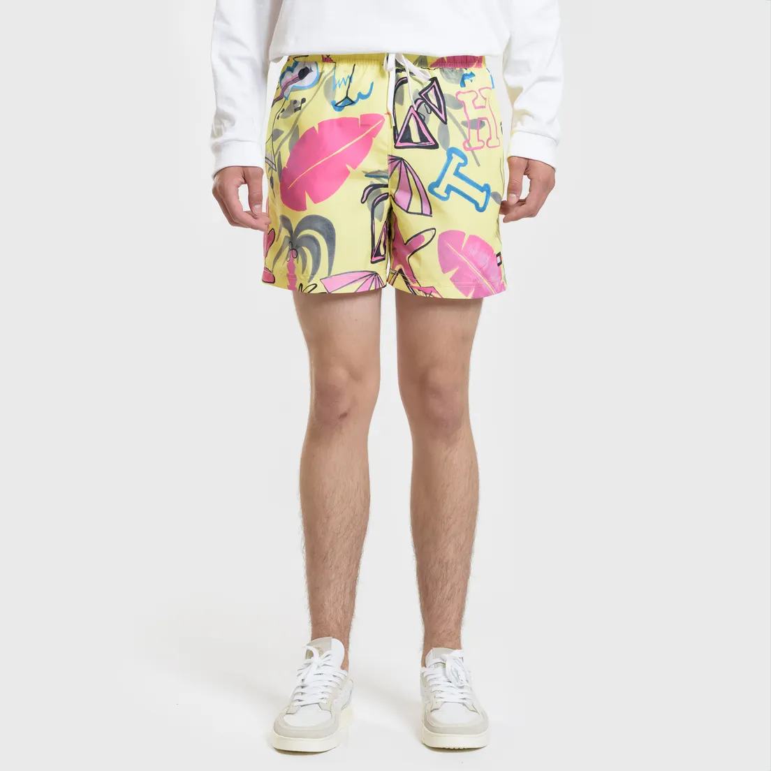 Tommy Jeans Мужские шорты Havana Beach Party Medium Drawstring Leaf Print