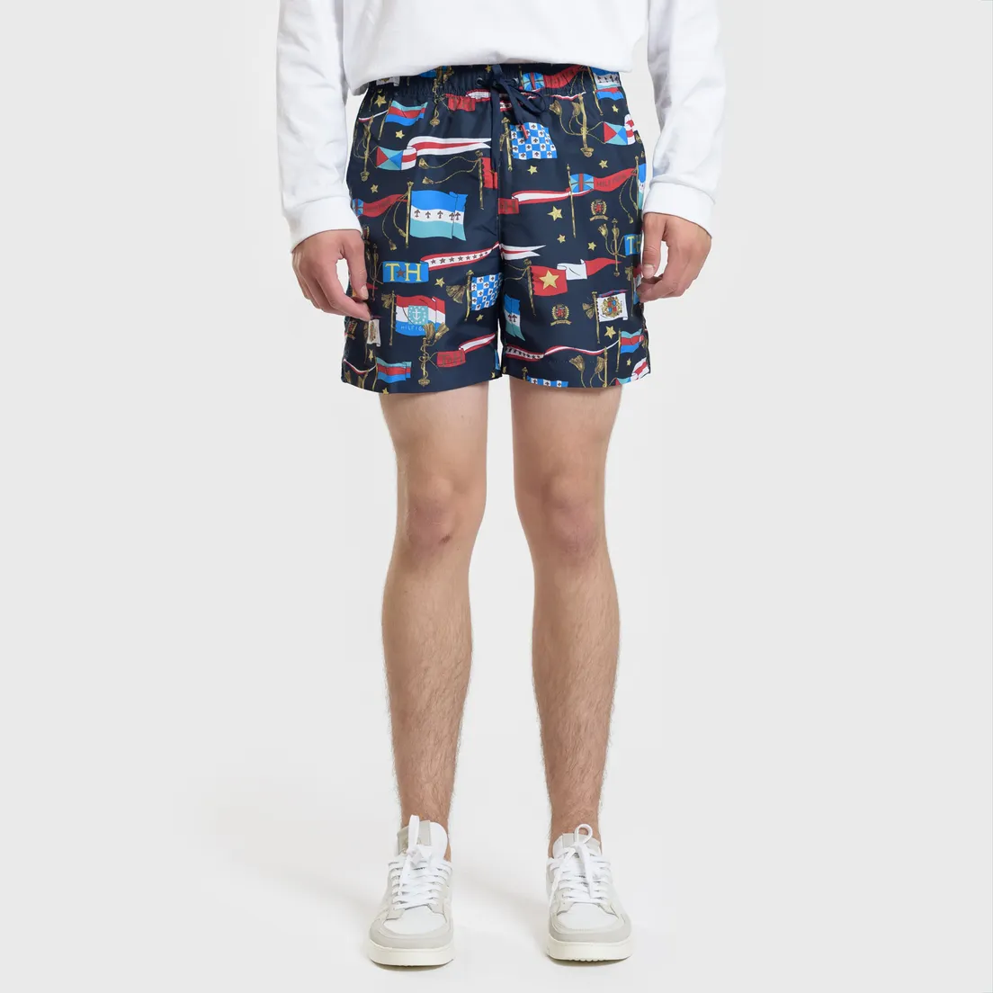 Tommy Jeans Мужские шорты Sailing Flag Medium Drawstring Flag Print