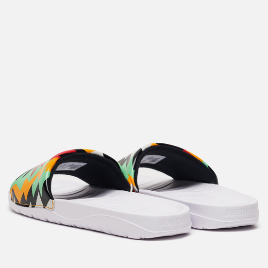 Мужские сланцы Jordan Break White/Court Purple/Neutral Grey/Citrus