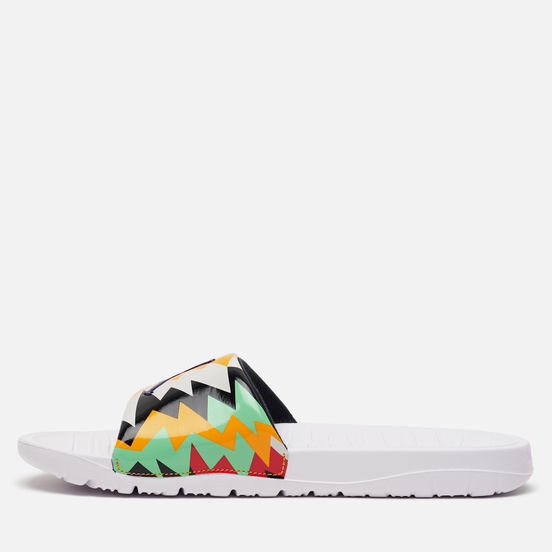 Мужские сланцы Jordan Break White/Court Purple/Neutral Grey/Citrus