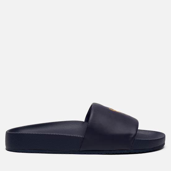 Мужские сланцы Polo Ralph Lauren Pony Player Pool Slide Newport Navy/Gold Polo Pony