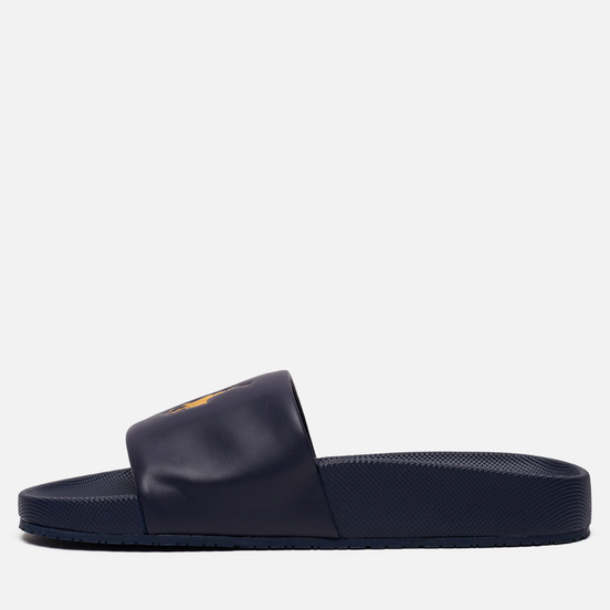 Мужские сланцы Polo Ralph Lauren Pony Player Pool Slide Newport Navy/Gold Polo Pony