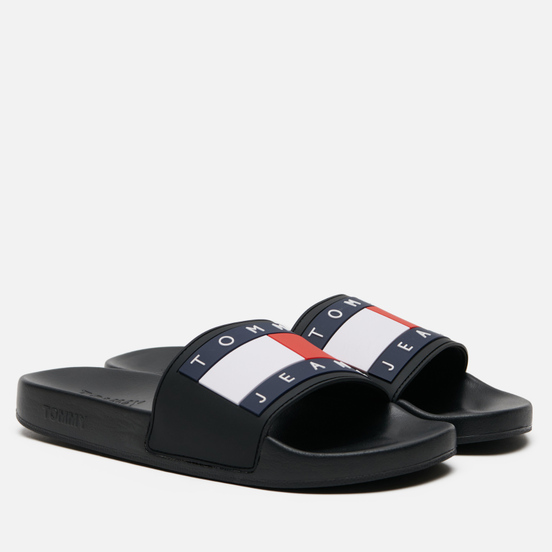 Мужские сланцы Tommy Jeans Flag Pool Black