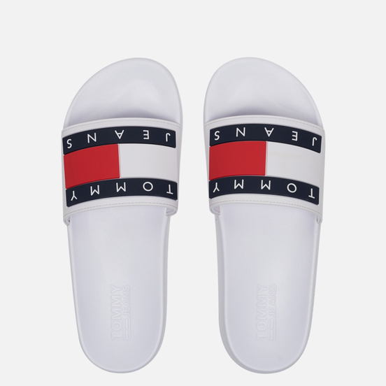 Мужские сланцы Tommy Jeans Flag Pool White
