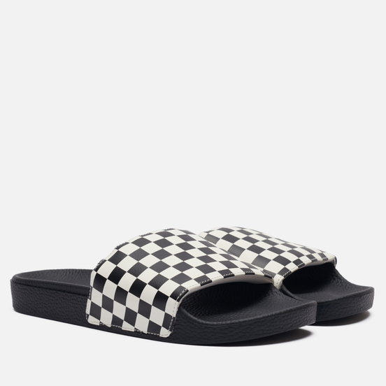 Мужские сланцы Vans Checkerboard Black/White
