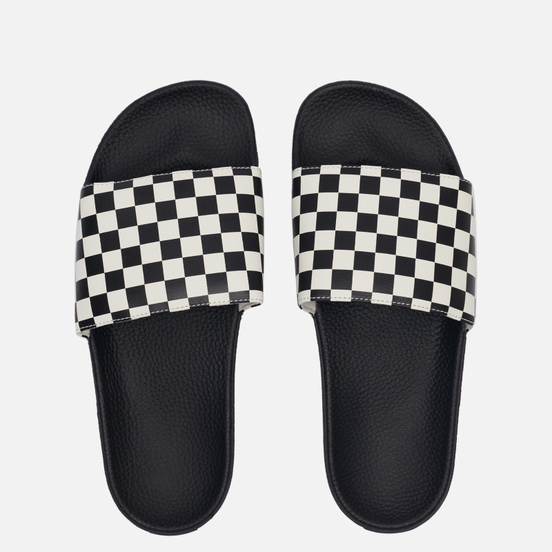 Мужские сланцы Vans Checkerboard Black/White