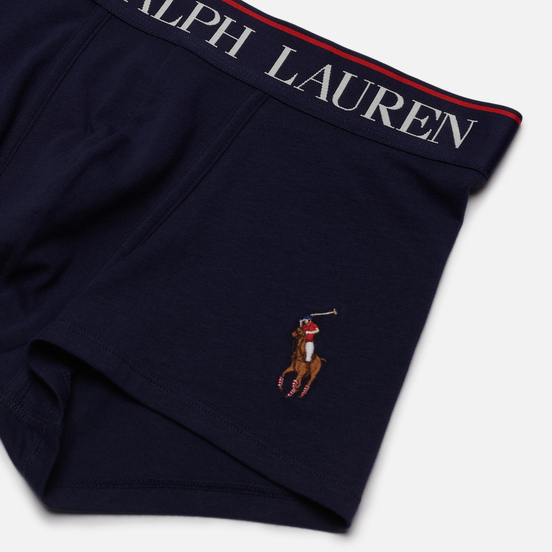 Мужские трусы Polo Ralph Lauren Single Trunk Embroidered Pony Player Cruise Navy/Multicolor Pony Player