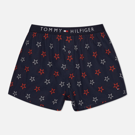 Мужские трусы Tommy Hilfiger Underwear Logo Waistband Cotton Boxer Print Navy Blazer