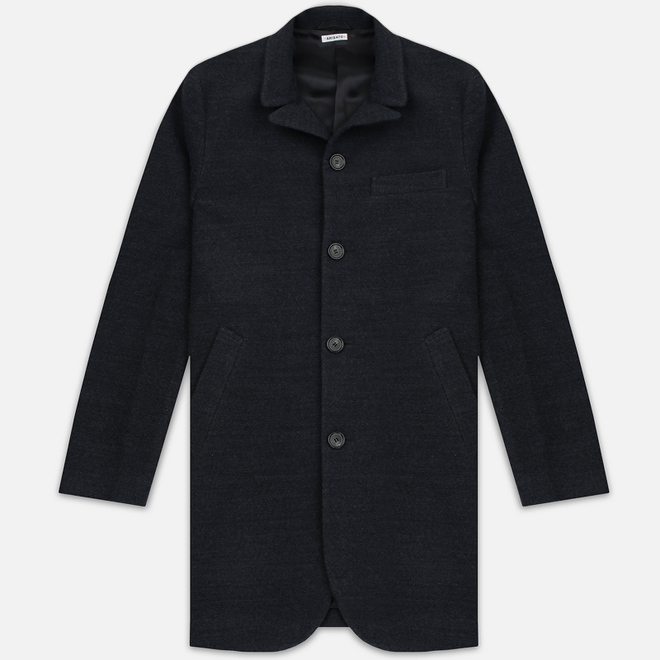 Мужское пальто Blue Blue Japan J5420 Hairly Fleece 4 Button Grey