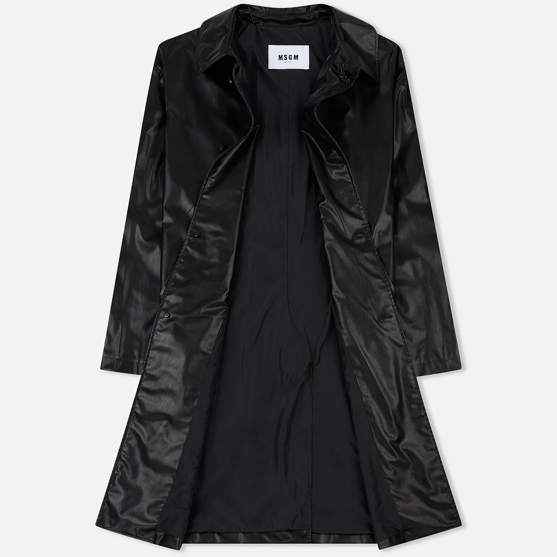 MSGM Мужское пальто Long Soft Artificial Leather