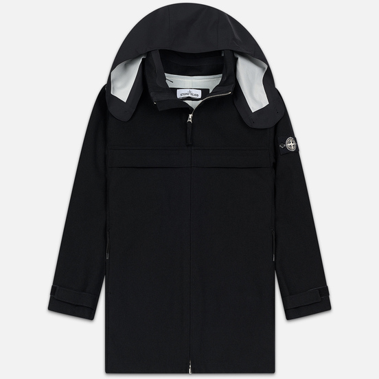 Мужское пальто Stone Island Tank Shield Wool Sytetch Multi Layer Fusion Technology Black